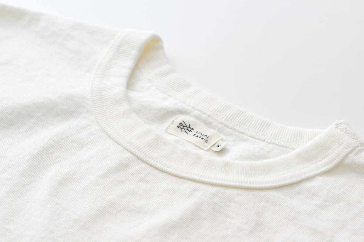 酵素で洗った吊り編みTシャツ(オフ白)
