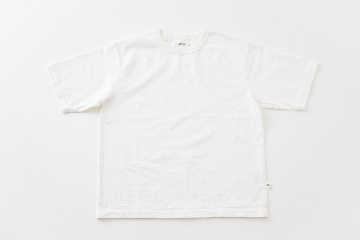 酵素で洗った吊り編みTシャツ(オフ白)