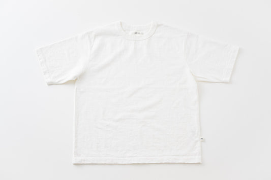 酵素で洗った吊り編みTシャツ(オフ白)